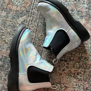 Holographic Ankle Boots